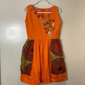 African ankara girls dress size 4-5T